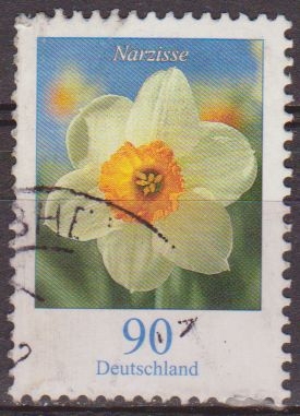 ALEMANIA 2005 Scott 2318 Sello Flora Flor Narciso Narzisse (Narcissus) 90 Usado Michel 2481 Allemagne Duitsland Germania Germany Alemagne Deutschland 